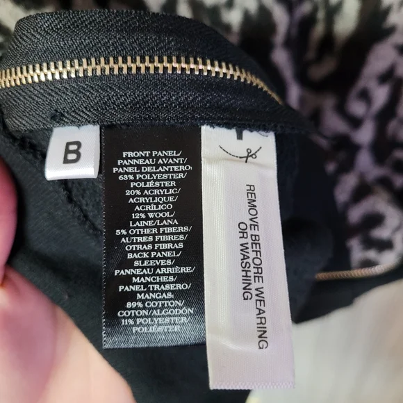 Ann Taylor Womens Leopard Print Wool Sweater with Zippers - Picture 6 of 8